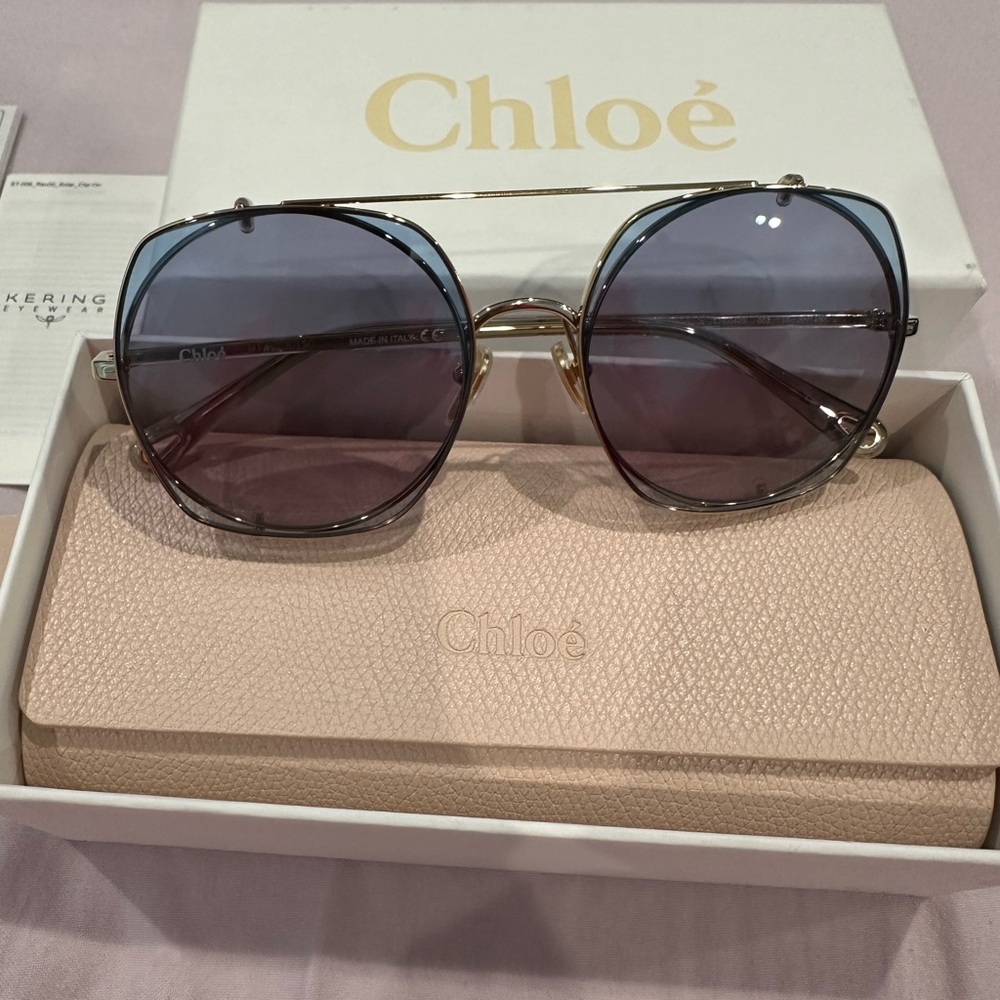Brand new Chloe UV protection Sunglasses with Metallic Frames